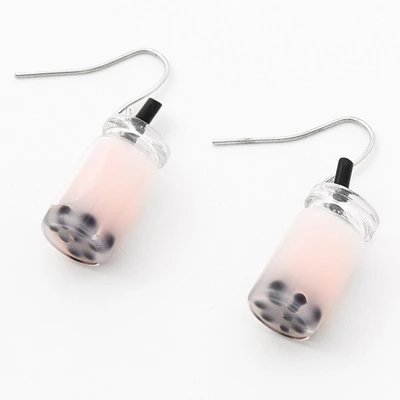 Light Pink Bubble Tea Drop Earrings
