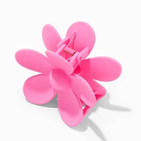 Fuchsia Matte Flower Hair Claw