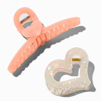 Heart Mixed Hair Claws - 2 Pack