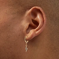 Gold-tone Lightning Bolt, Heart, Starburst Earring Stackables Set - 3 Pack