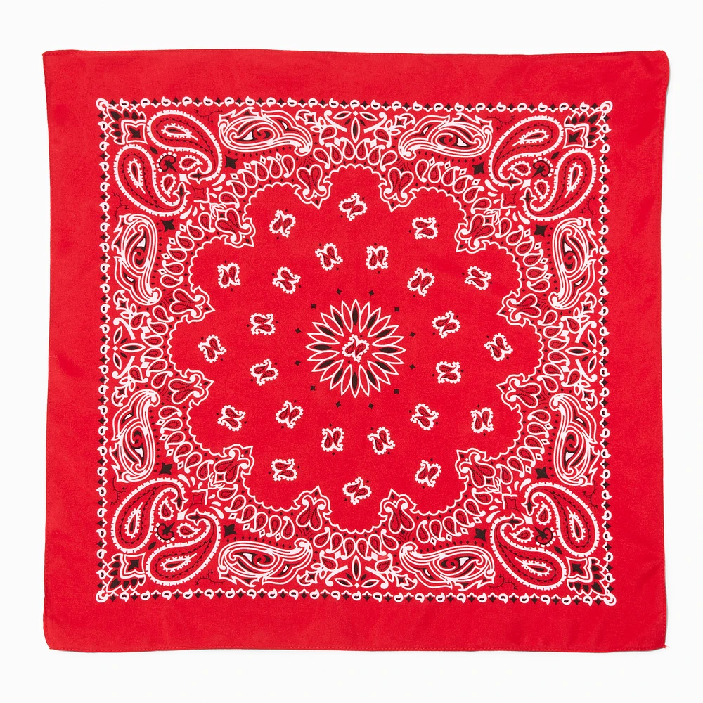 Red Paisley Bandana Headwrap