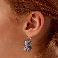 Fuzzy Bear Drop Earrings