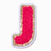 Pink J Initial Stick-On Patch