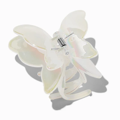White Iridescent Butterfly Hair Claw