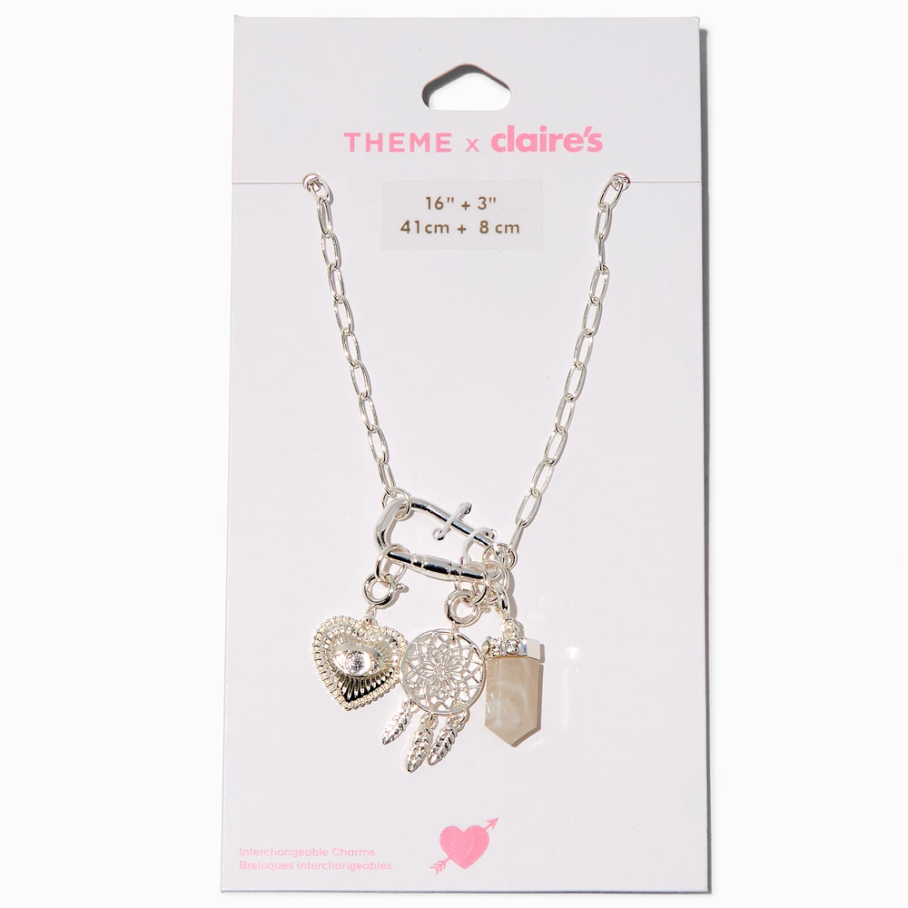 T H E M E x Claire's Evil Eye Silver-tone Rope Chain Charm Necklace