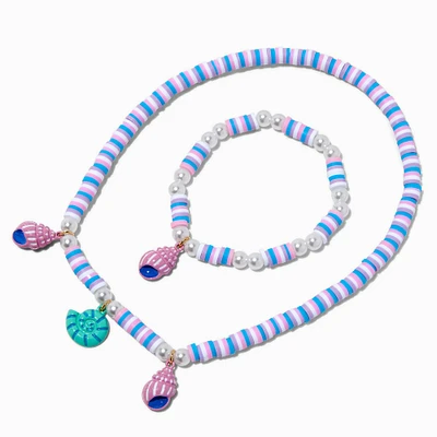 Claire's Club Seashell Beaded Jewelry Set - 2 Pack