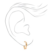 Gold Textured Earrings Set - 6 Pack