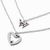 Best Friends Mama & Mini Butterfly Pendant Necklaces - 2 Pack