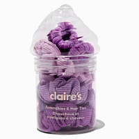 Purple Ice Cream Hair Ties & Scrunchies - 12 Pack