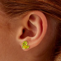 Yellow Rubber Duck Acrylic Stud Earrings 