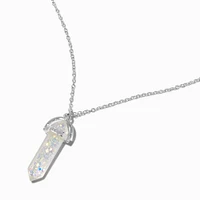 UV Color-Changing Glitter Clear Mystical Pendant Necklace