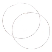 Silver-tone 100mm Hoop Earrings