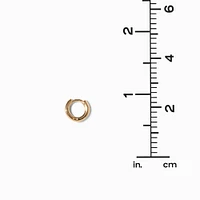 Gold-tone 10mm Huggie Hoop Earrings