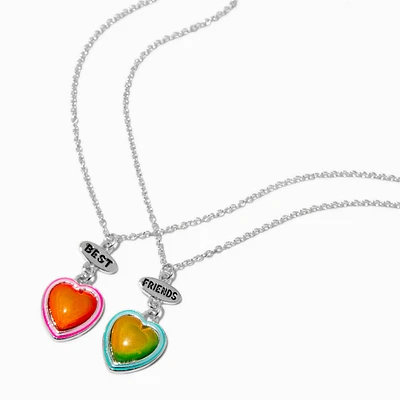 Best Friends Mood Heart Pendant Necklace - 2 Pack 