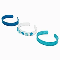 Claire's Club Blue Star Bangle Bracelets - 3 Pack