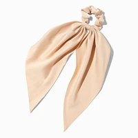 Small Beige Hair Scrunchie Scarf