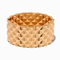 Gold-tone Textured Hinge Cuff Bracelet