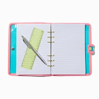 Blue Glitter Clear Spiral Notebook Set