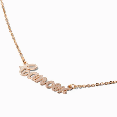 Gold-tone Script Zodiac Pendant Necklace - Cancer 