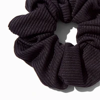 Black & White Ribbed Hair Scrunchies - 2 Pack