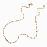 Gold-tone Small Paperclip Chain Necklace