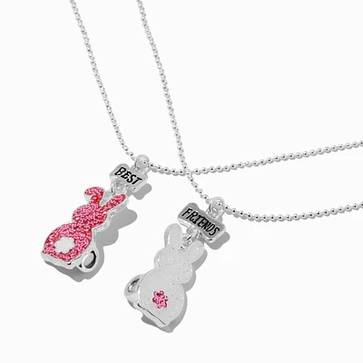 Best Friends Bunny Tail Pendant Necklaces - 2 Pack