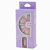 Purple Cat Eye Stiletto Vegan Faux Nail Set - 24 Pack