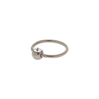 Silver-tone Titanium Cubic Zirconia 20G Cartilage Hoop Earring