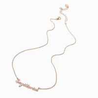 Gold-tone Script Zodiac Pendant Necklace - Sagittarius