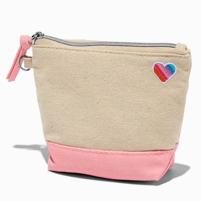 DIY Small Pink Rainbow Heart Coin Purse