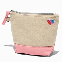 DIY Small Pink Rainbow Heart Coin Purse