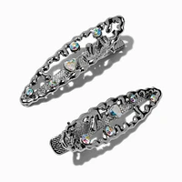 Iridescent Drip Heart Hair Clips - 2 Pack 