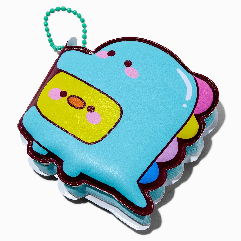 Puffy Dinosaur Mini Notebook Keychain