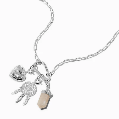 T H E M E x Claire's Evil Eye Silver-tone Rope Chain Charm Necklace