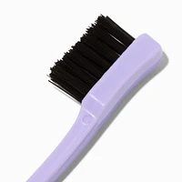 Purple Dual-Ended Edge & Smoothing Hair Brush