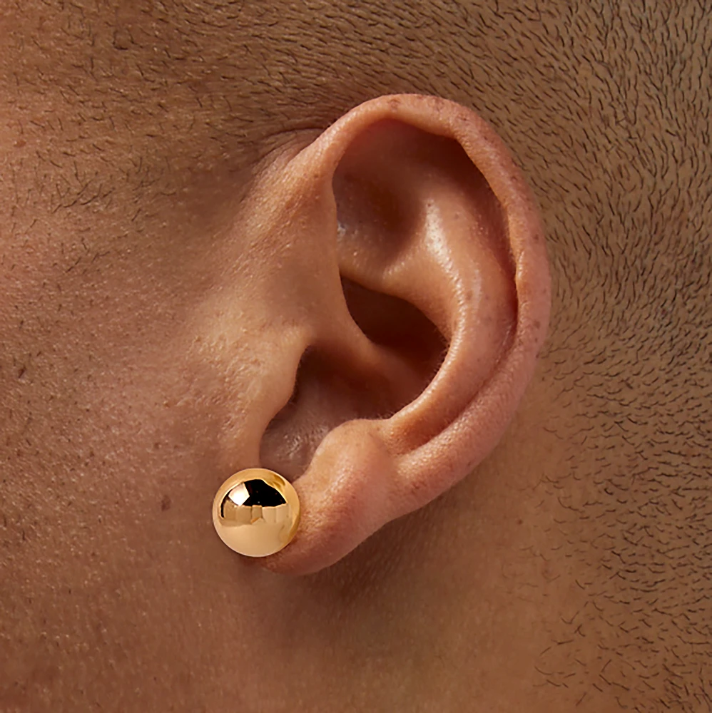 Gold-tone Ball Stud Earrings