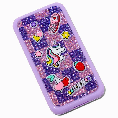Y2K Unicorn Purple Bling Cellphone Makeup Palette