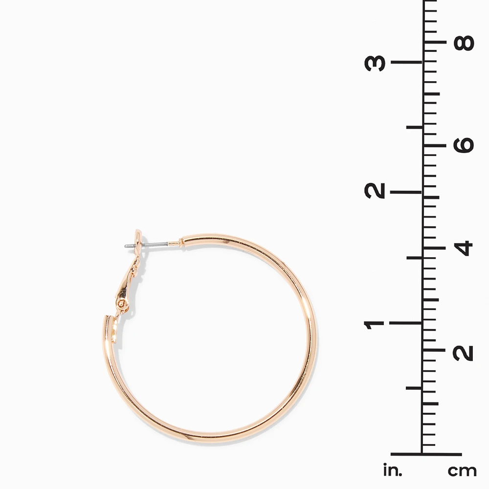 Gold-tone 40mm Hoop Earrings