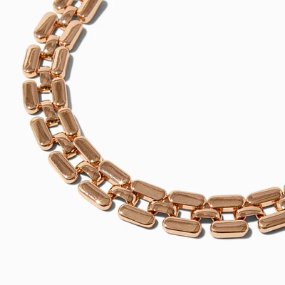 Gold-tone Long Link Chain Necklace 