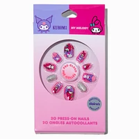 Sanrio® Claire's Exclusive My Melody™ & Kuromi™ Stiletto Press On Faux Nail Set - 20 Pack