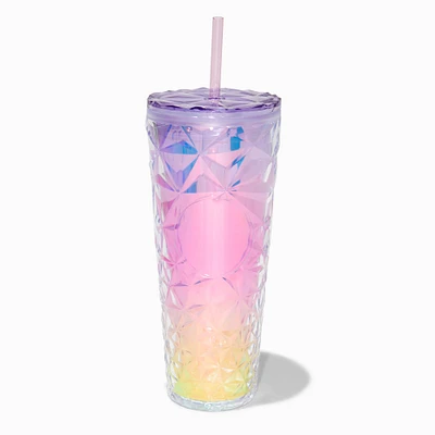 Pink Ombré Faceted Tumbler