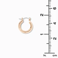Gold-tone 20mm Tube Hoop Earrings