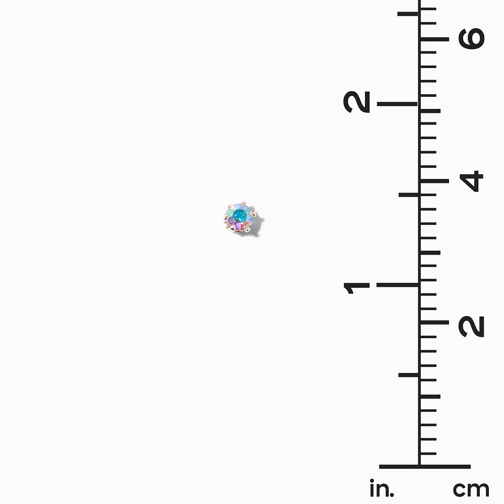 Pastel Crystal Stud Earrings - 9 Pack