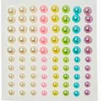 Pastel Rainbow Assorted Crystal Hair Gems - 80 Pack
