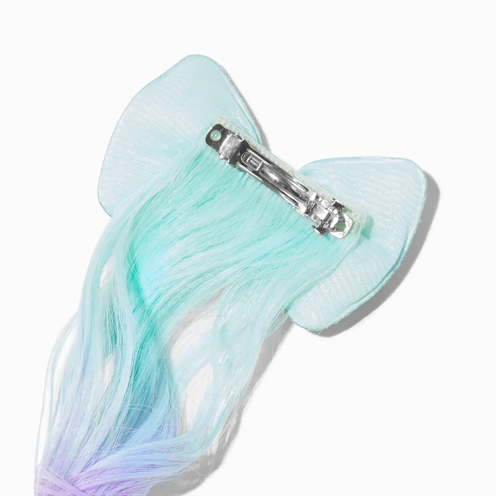 Claire's Club Ombré Jeweled Bow Faux Hair Extension