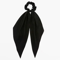 Small Hair Scrunchie Scarf - Black