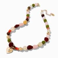 Boho Beaded Heart Choker Necklace