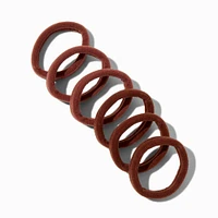 Brown Full Hair XL Rolled Hair Ties - 6 Pack