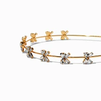 Gold-tone Rhinestone Bow Headband