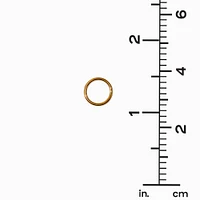 Gold-tone Titanium Cubic Zirconia Threadless 18G Cartilage Earrings - 3 Pack 